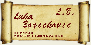 Luka Božičković vizit kartica